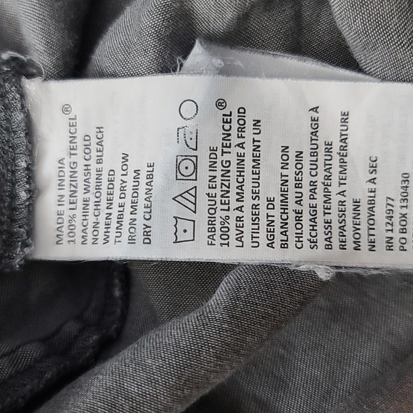 Prana Button-Up Midi Shirt Dress Long Sleeve Size Small Grey - Picture 6 of 6